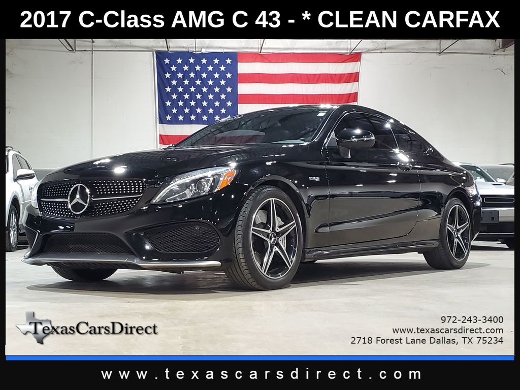 Black 2017 Mercedes-Benz C-Class Coupe All-Wheel Drive 9-Speed Automatic