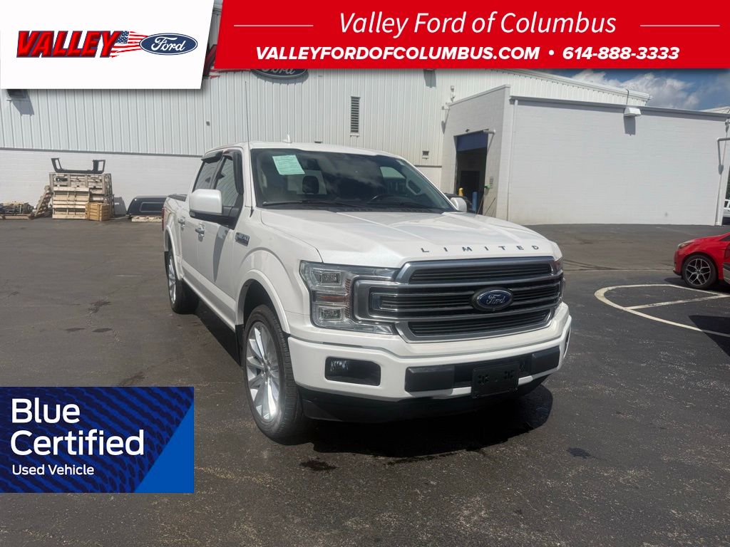 White Platinum Metallic Tri-Coat 2019 Ford F-150 Limited SuperCrew 4WD Pickup Truck Four-Wheel Drive Automatic