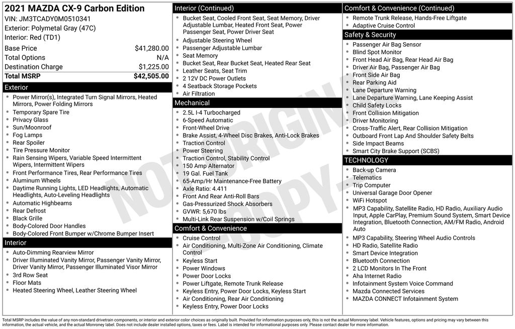 Certified Used 2021 Gray Mazda Carbon Edition image 2