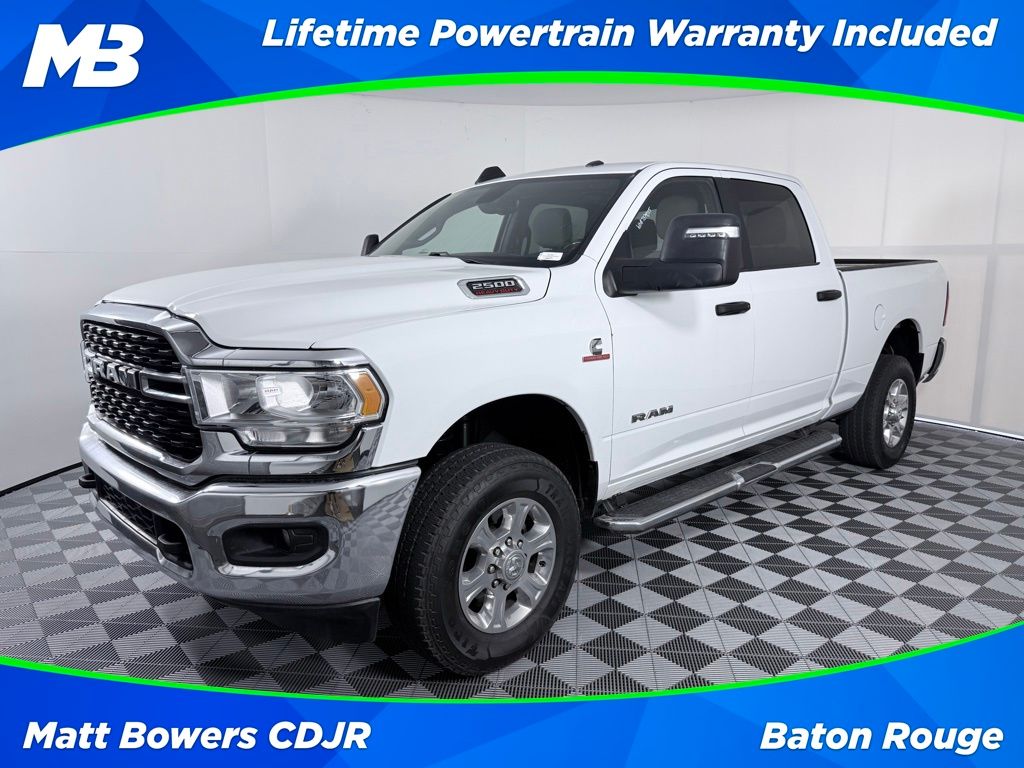 Bright White Clearcoat 2024 RAM 2500 Pickup Truck Four-Wheel Drive 6-Speed Automatic