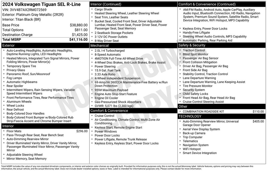 2024 Volkswagen Tiguan 2.0T SEL R-Line Gray at Sutliff Volkswagen