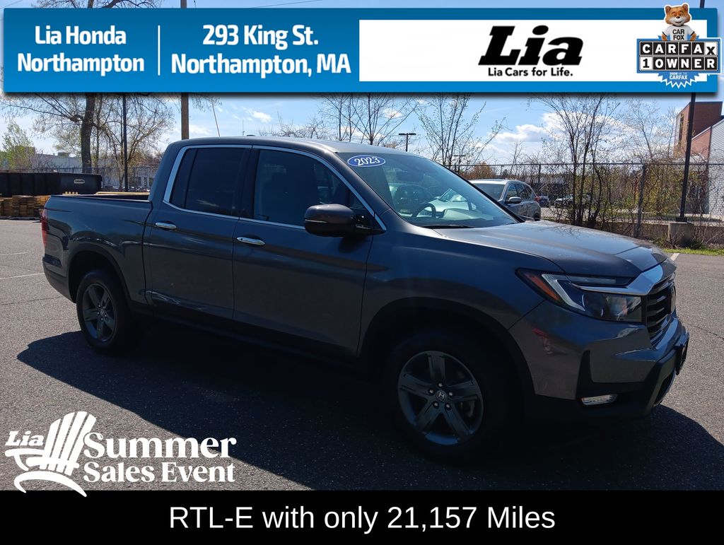 Gray (Modern Steel Metallic) 2023 Honda Ridgeline RTL-E AWD Pickup Truck All-Wheel Drive 9-Speed Automatic