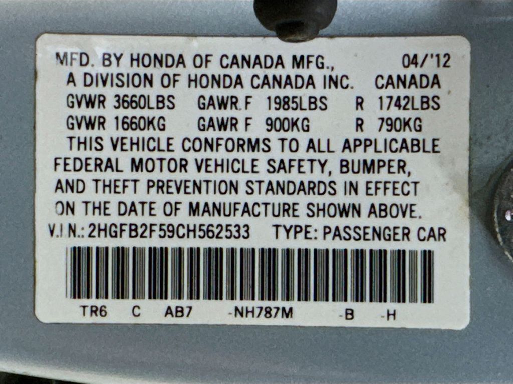 Used Car 2012 Honda Civic  Lx For Sale Under $10,000 In Austin, Texas