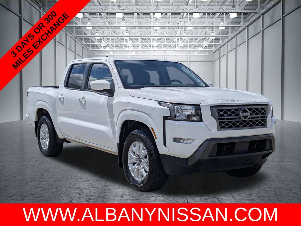 Glacier White 2023 Nissan Frontier Pickup Truck 4X2 9-Speed Automatic