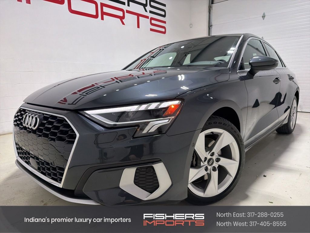Gray Metallic 2023 Audi A3 Sedan Front-Wheel Drive 7-Speed Automatic