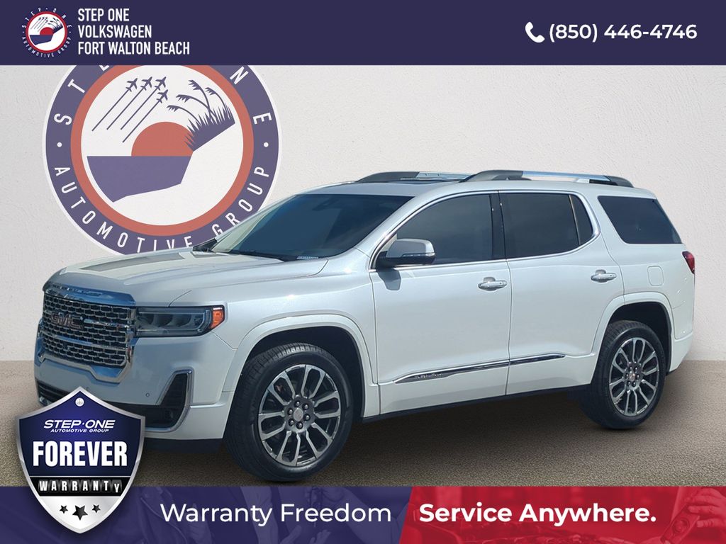 White Frost Tricoat 2021 GMC Acadia SUV / Crossover Front-Wheel Drive 9-Speed Automatic