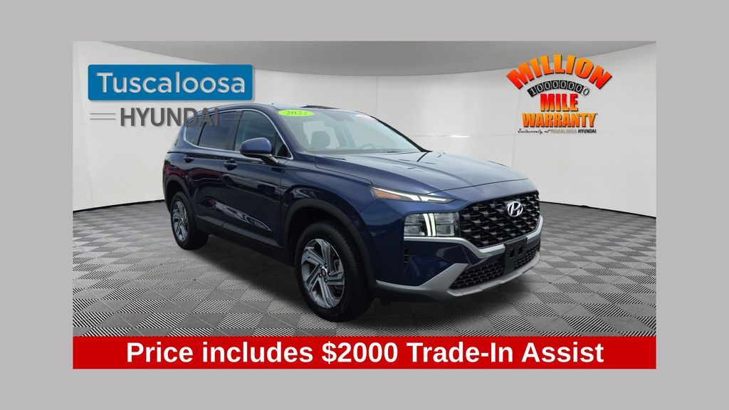 Stormy Blue 2022 Hyundai Santa Fe SUV / Crossover All-Wheel Drive 8-Speed Automatic
