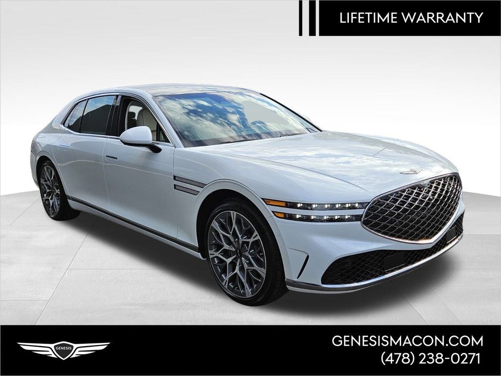 Uyuni White 2026 Genesis G90 3.5T e-Supercharger AWD Sedan All-Wheel Drive 8-Speed Automatic