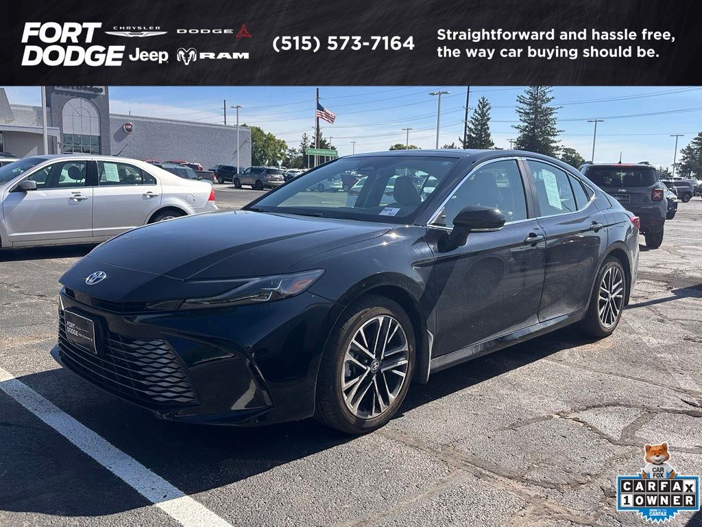 Midnight Black Metallic 2025 Toyota Camry Sedan All-Wheel Drive Continuously Variable Transmission