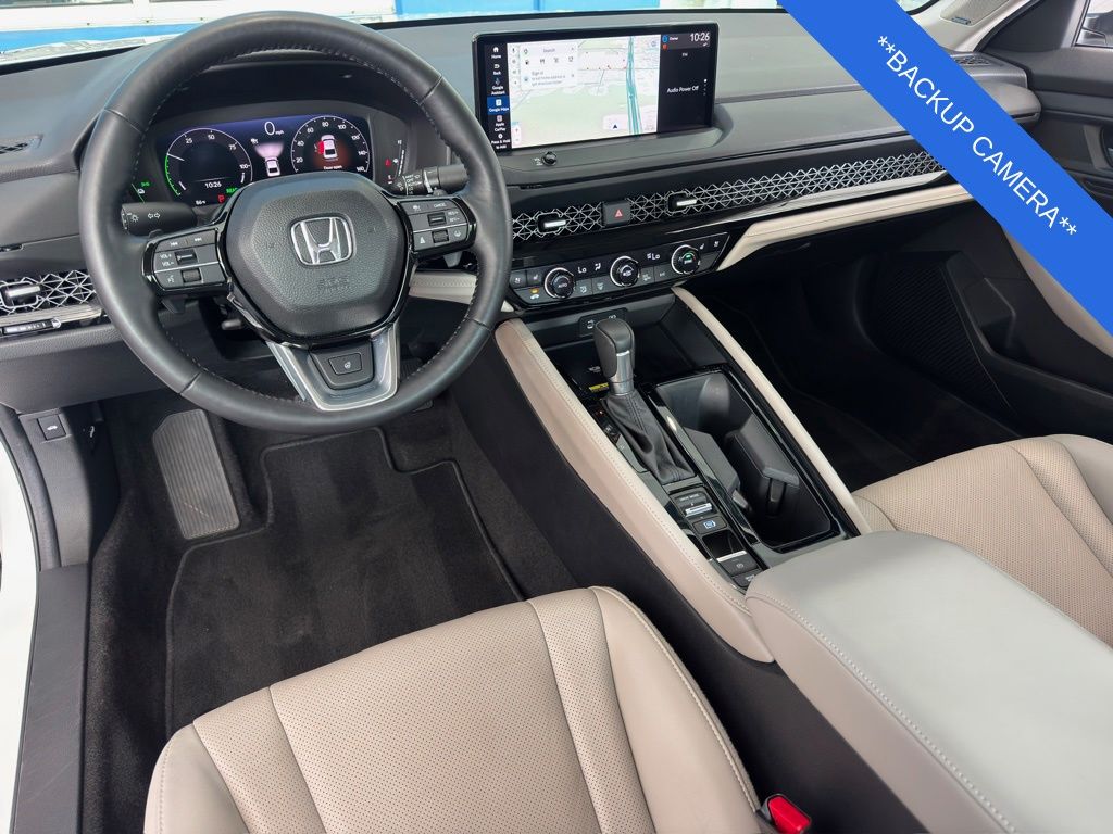 2025 Honda Accord Hybrid Touring White at Community Honda