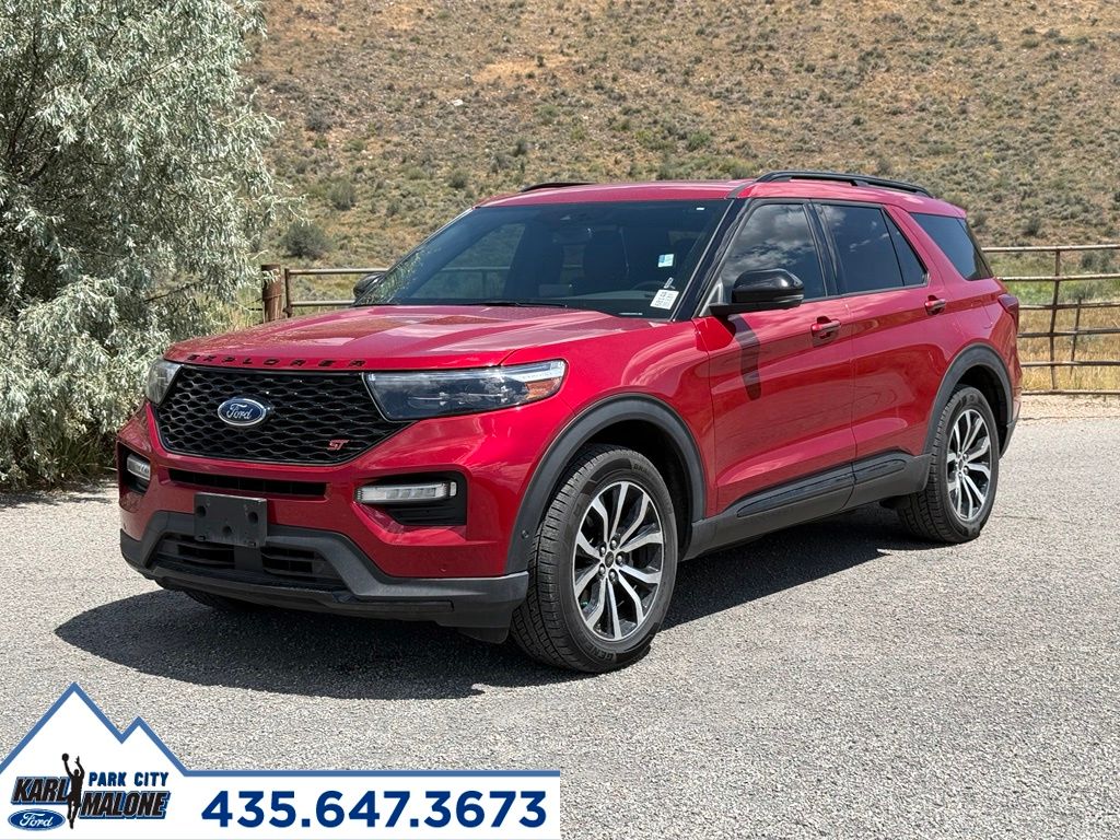 Red Metallic 2020 Ford Explorer SUV / Crossover All-Wheel Drive Automatic