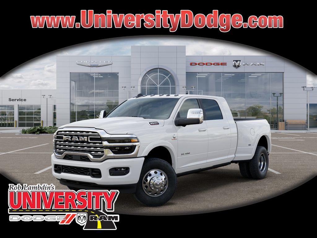 Bright White Clearcoat 2026 RAM 3500 Pickup Truck Four-Wheel Drive 8-Speed Automatic