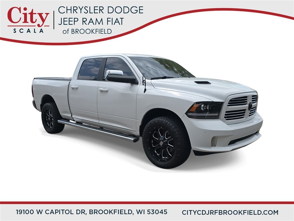 Bright White Clearcoat 2017 RAM 1500 Pickup Truck Four-Wheel Drive 8-Speed Automatic