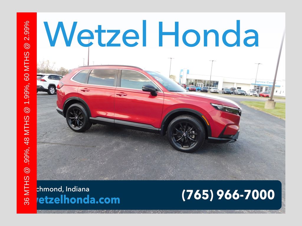 Radiant Red Metallic 2023 Honda CR-V Hybrid Sport AWD SUV / Crossover All-Wheel Drive Continuously Variable Transmission