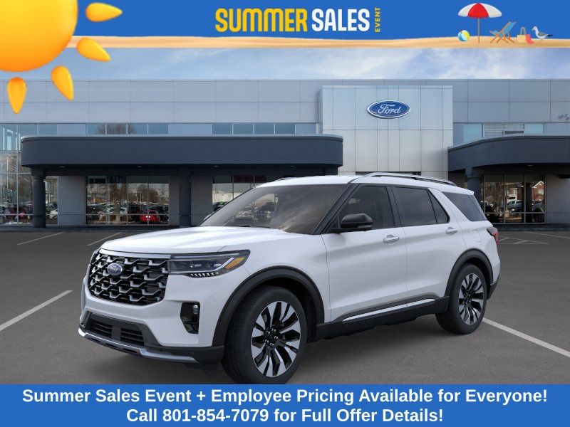 Space White Metallic 2026 Ford Explorer Platinum AWD SUV / Crossover All-Wheel Drive Automatic