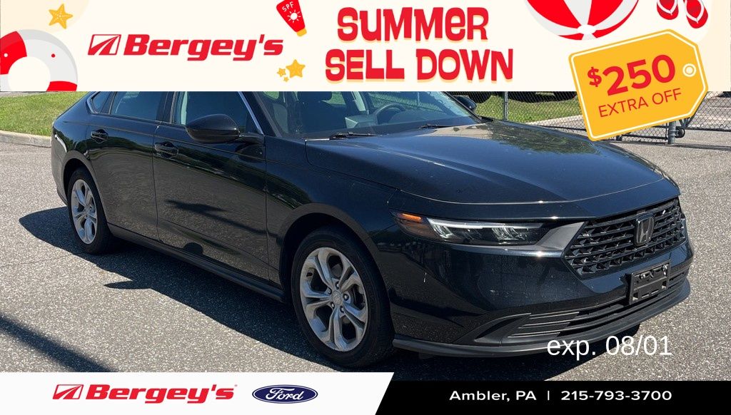 Black 2023 Honda Accord Sedan Front-Wheel Drive Continuously Variable Transmission