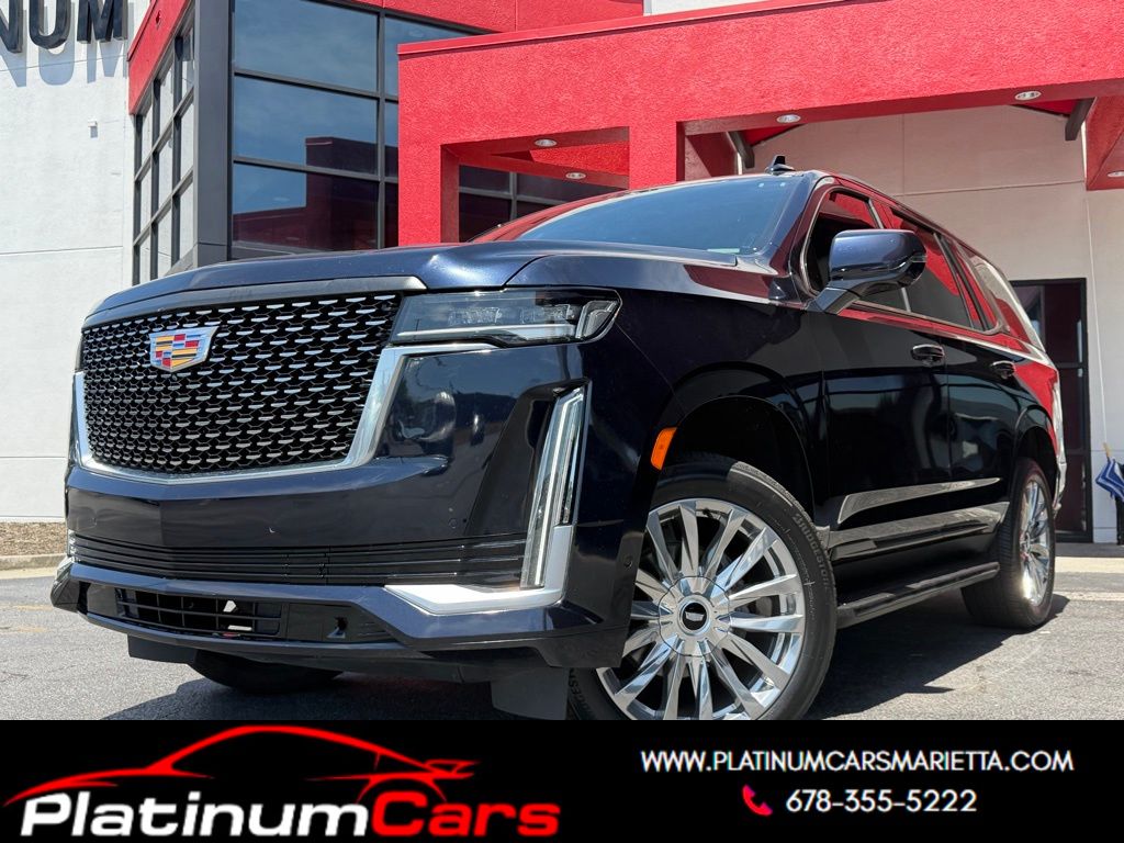 Dark Moon Blue Metallic 2021 Cadillac Escalade Premium Luxury 4WD SUV / Crossover Four-Wheel Drive
