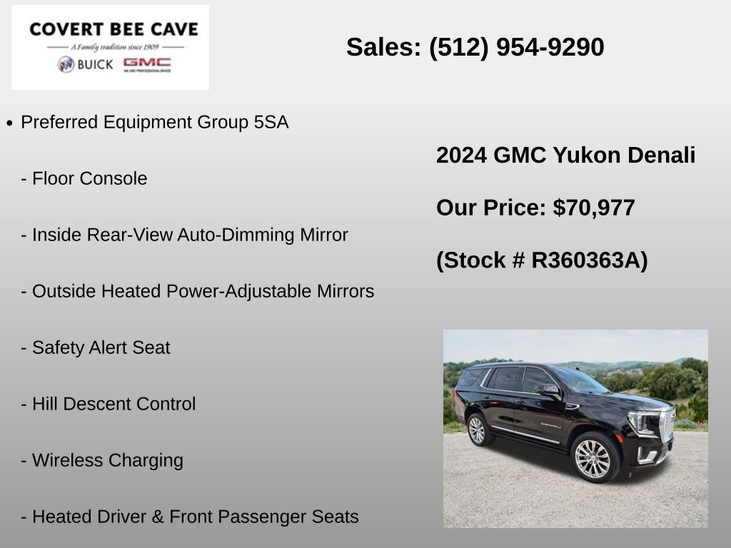 Used Car 2024 Gmc Yukon  Denali For Sale Under $80,000 In Austin, Texas