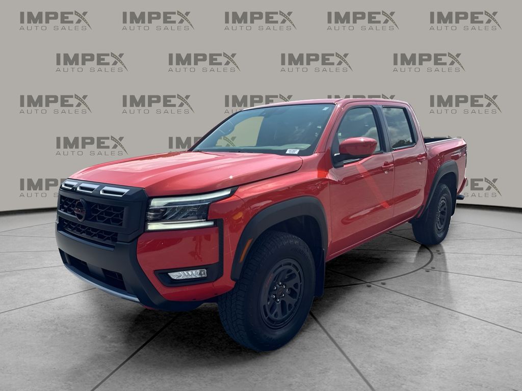 Afterburn Orange 2025 Nissan Frontier Pickup Truck Four-Wheel Drive 9-Speed Automatic Overdrive