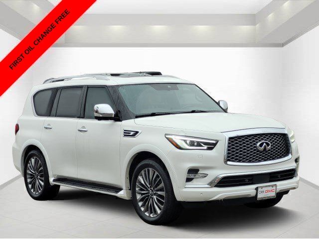 Moonstone White 2021 INFINITI QX80 Sensory RWD SUV / Crossover Rear-Wheel Drive 7-Speed Automatic