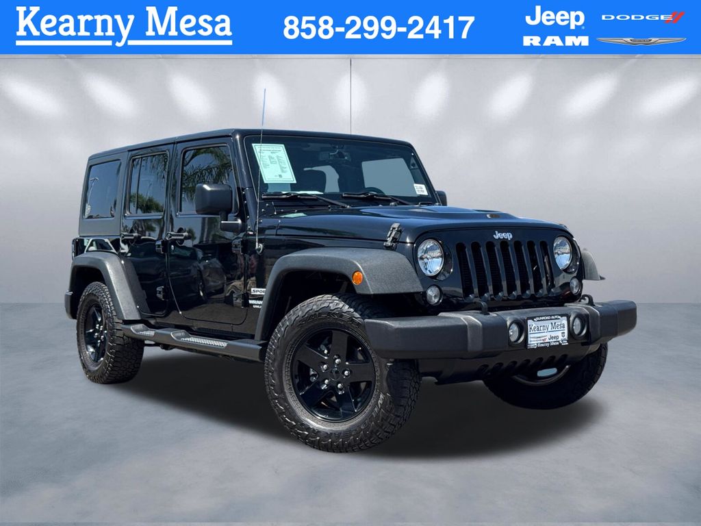Black Clearcoat 2016 Jeep Wrangler SUV / Crossover Four-Wheel Drive 5-Speed Automatic