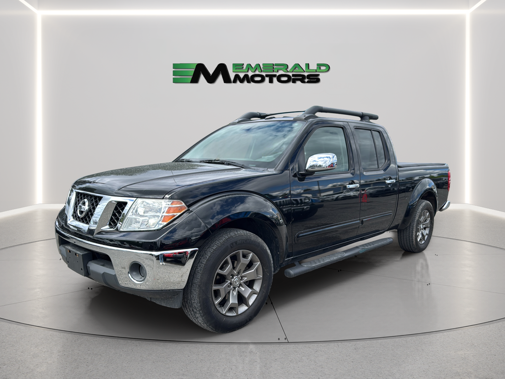 Black 2015 Nissan Frontier SL Crew Cab 4WD Pickup Truck Four-Wheel Drive 5-Speed Automatic