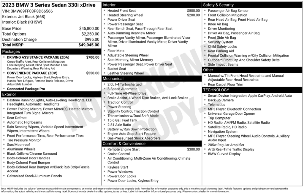 2023 BMW 3 Series 330i xDrive Jet Black - Grieco Acura - Image 6