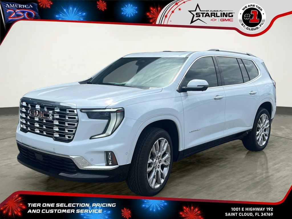 Glacier White Tricoat 2026 GMC Acadia SUV / Crossover Front-Wheel Drive 8-Speed Automatic