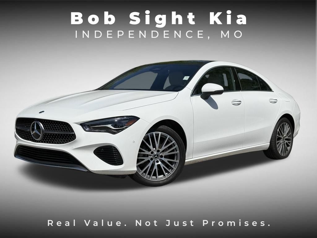 Polar White 2025 Mercedes-Benz CLA 250 4MATIC Coupe All-Wheel Drive 8-Speed Dual Clutch