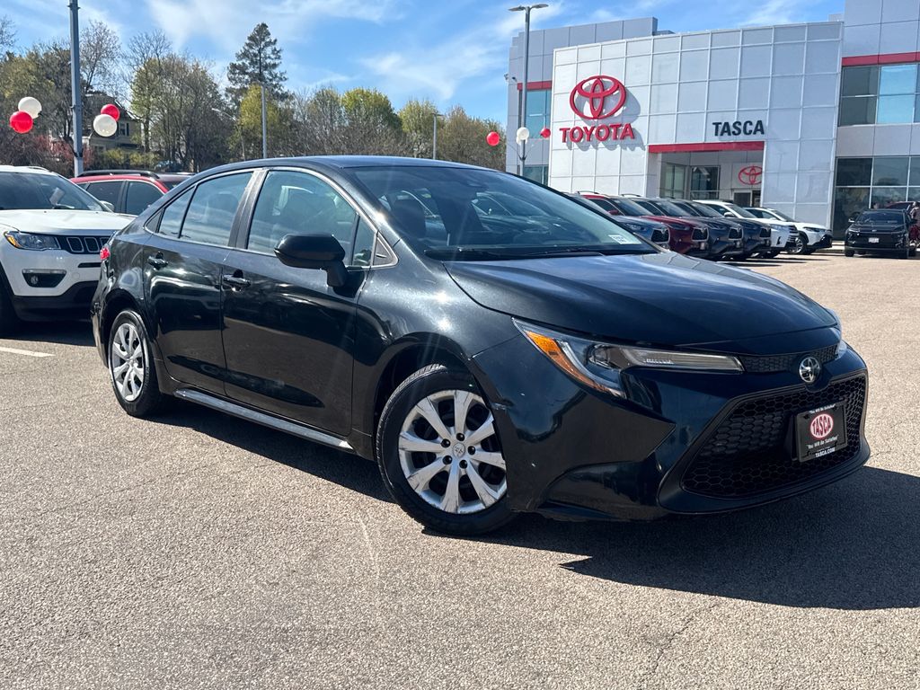 Black Sand Pearl 2020 Toyota Corolla LE FWD Sedan Front-Wheel Drive Continuously Variable Transmission