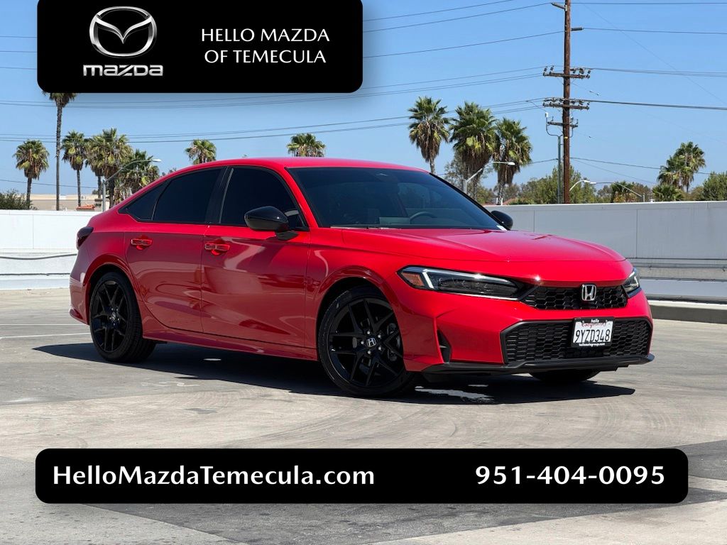 Rallye Red 2026 Honda Civic Sedan Front-Wheel Drive Continuously Variable Transmission