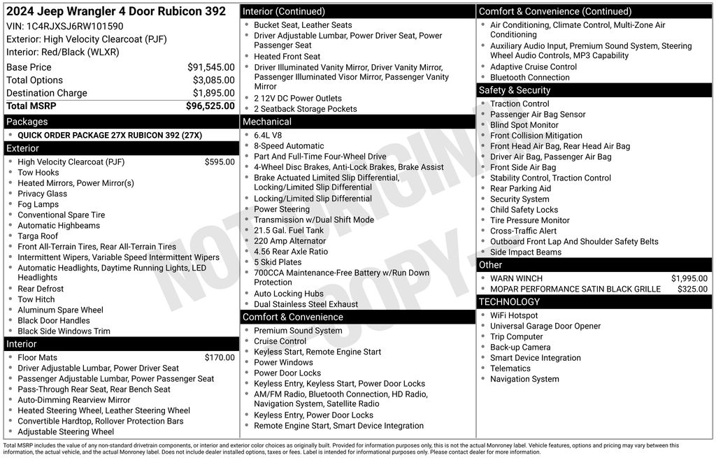 Used 2024 Yellow Jeep Rubicon 392 image 5