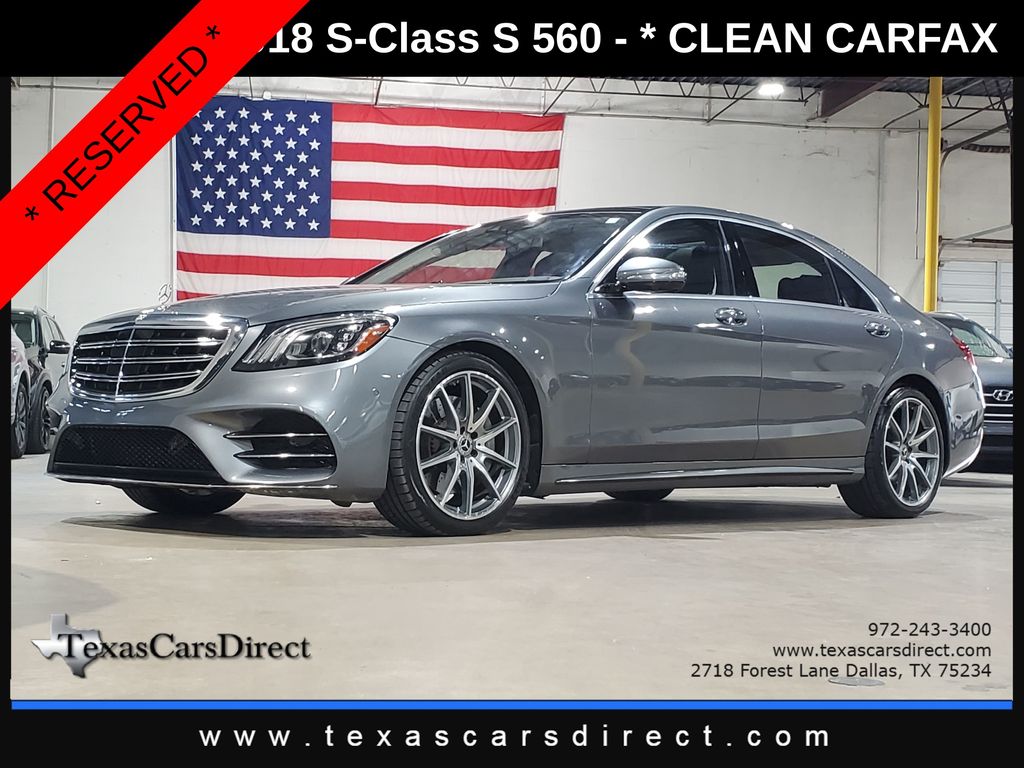 Selenite Gray Metallic 2018 Mercedes-Benz S-Class S 560 4MATIC AWD Sedan All-Wheel Drive 9-Speed Automatic