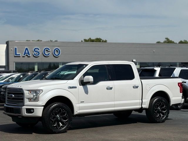 White 2016 Ford F-150 Limited SuperCrew 4WD Pickup Truck Four-Wheel Drive 6-Speed Automatic