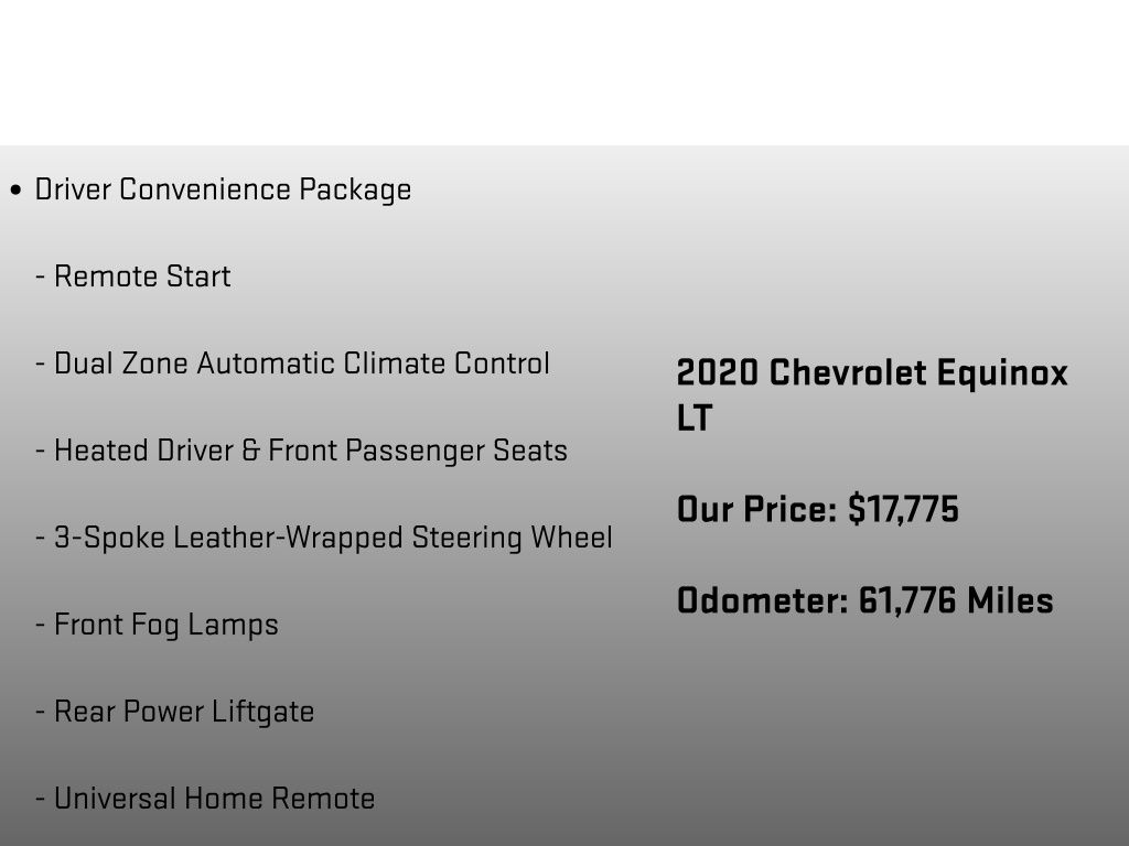 2020 Chevrolet Equinox LT Black at Audi Porsche Sewickley