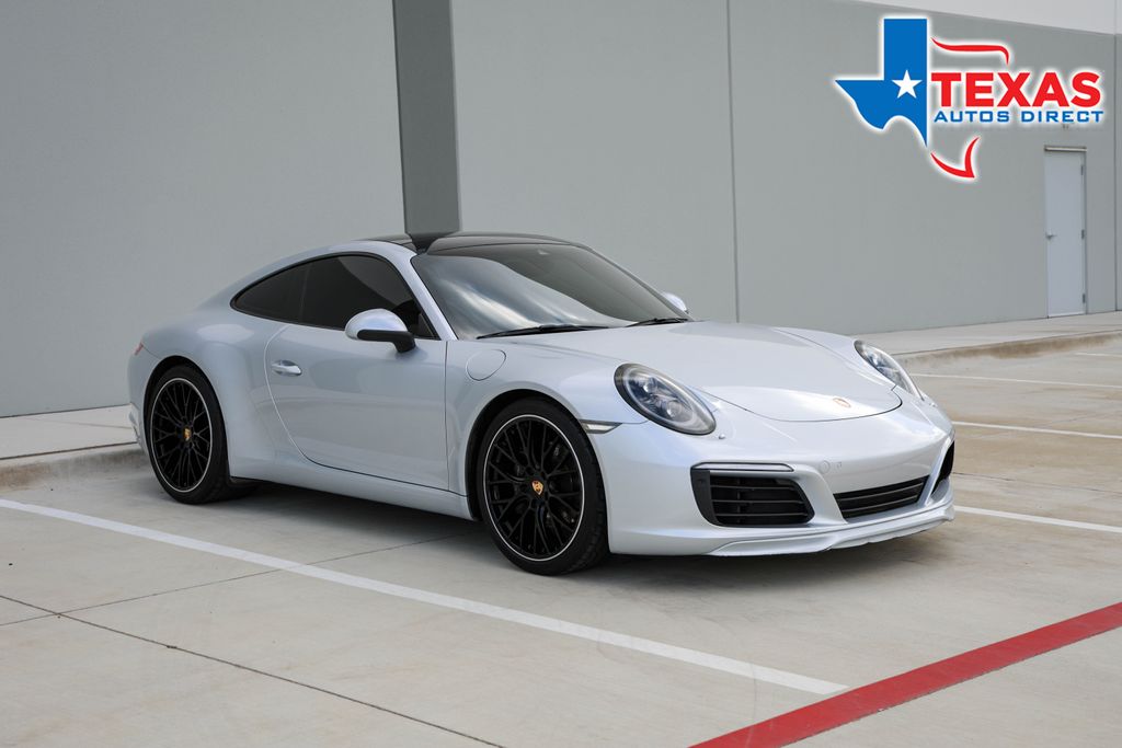 Silver 2017 Porsche 911 Carrera Coupe RWD Coupe Rear-Wheel Drive 7-Speed Manual