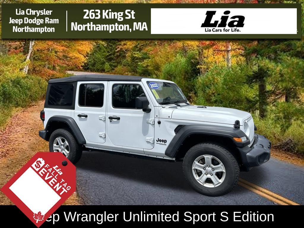 Bright White Clearcoat 2022 Jeep Wrangler SUV / Crossover Four-Wheel Drive 8-Speed Automatic
