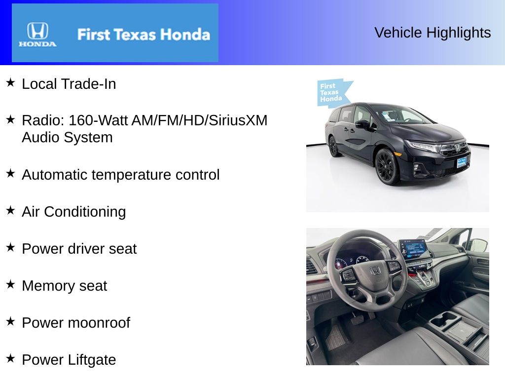 Used Car 2025 Honda Odyssey  Sport-l For Sale Under $50,000 In Austin, Texas
