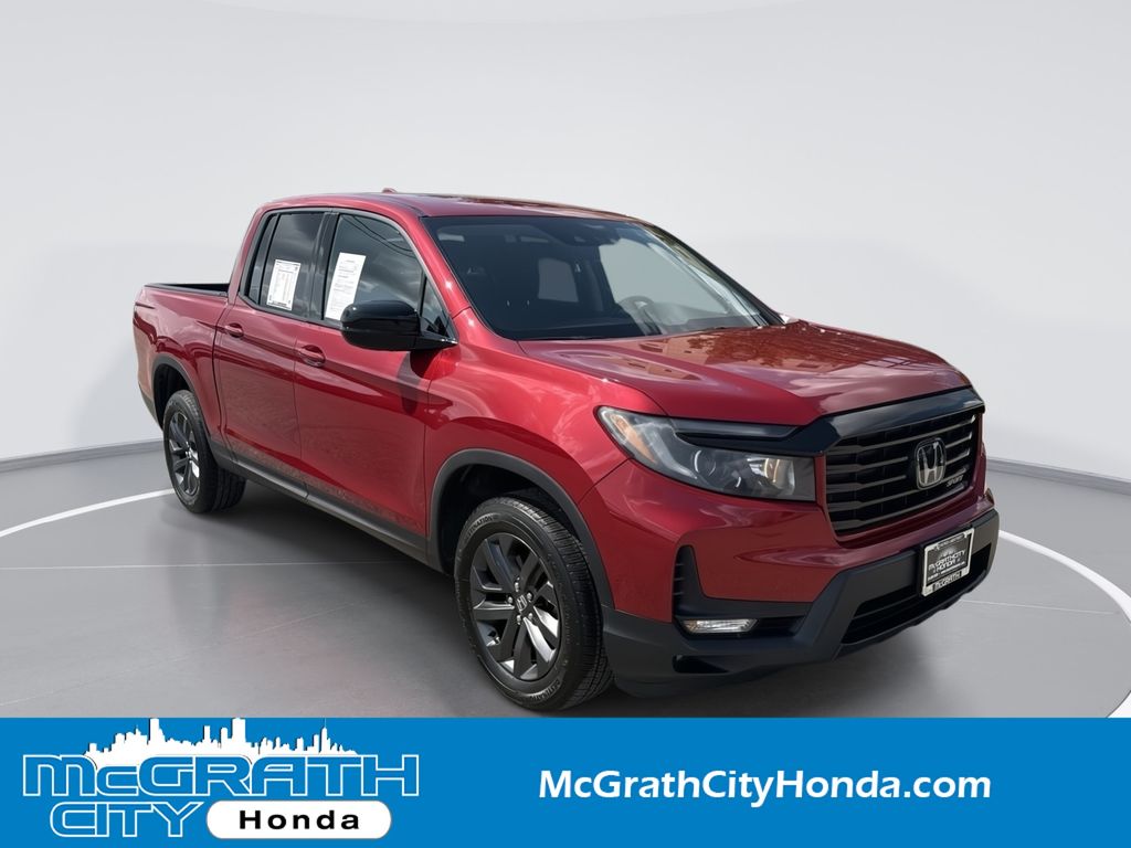 Radiant Red Metallic II 2021 Honda Ridgeline Pickup Truck All-Wheel Drive 9-Speed Automatic