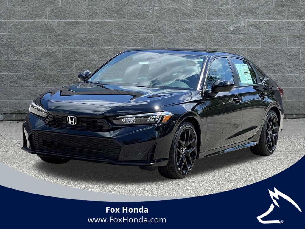 Crystal Black Pearl 2026 Honda Civic Sedan Front-Wheel Drive Continuously Variable Transmission