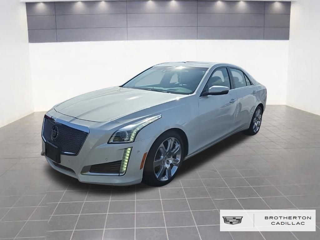 White Diamond Clearcoat 2014 Cadillac CTS 3.6L Premium AWD Sedan All-Wheel Drive 6-Speed Automatic