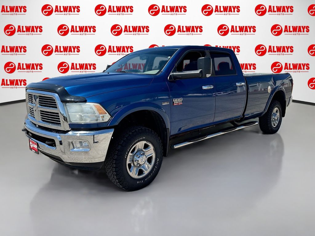 Deep Water Blue Pearlcoat/Black CC 2010 Dodge RAM 2500 SLT Crew Cab 4WD Pickup Truck Four-Wheel Drive 5-Speed Automatic