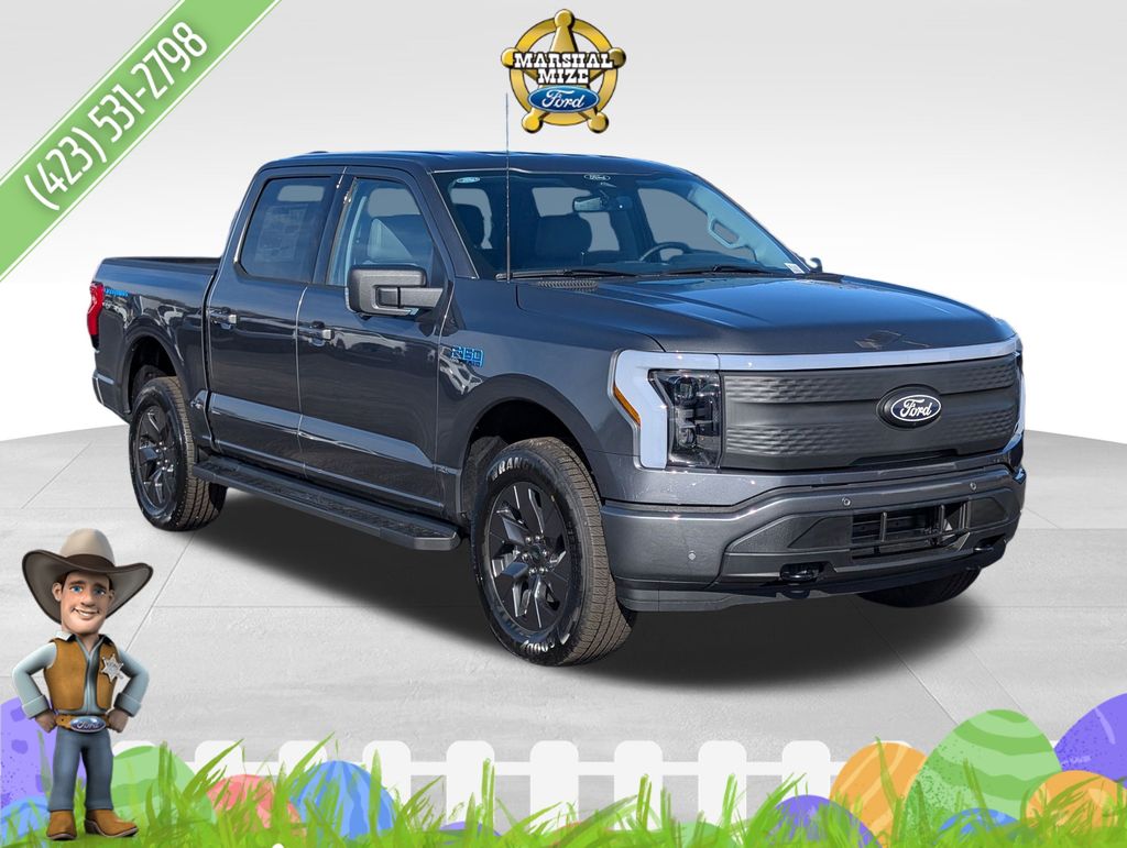 Carbonized Gray Metallic 2025 Ford F-150 Lightning Flash SuperCrew AWD Pickup Truck All-Wheel Drive Automatic