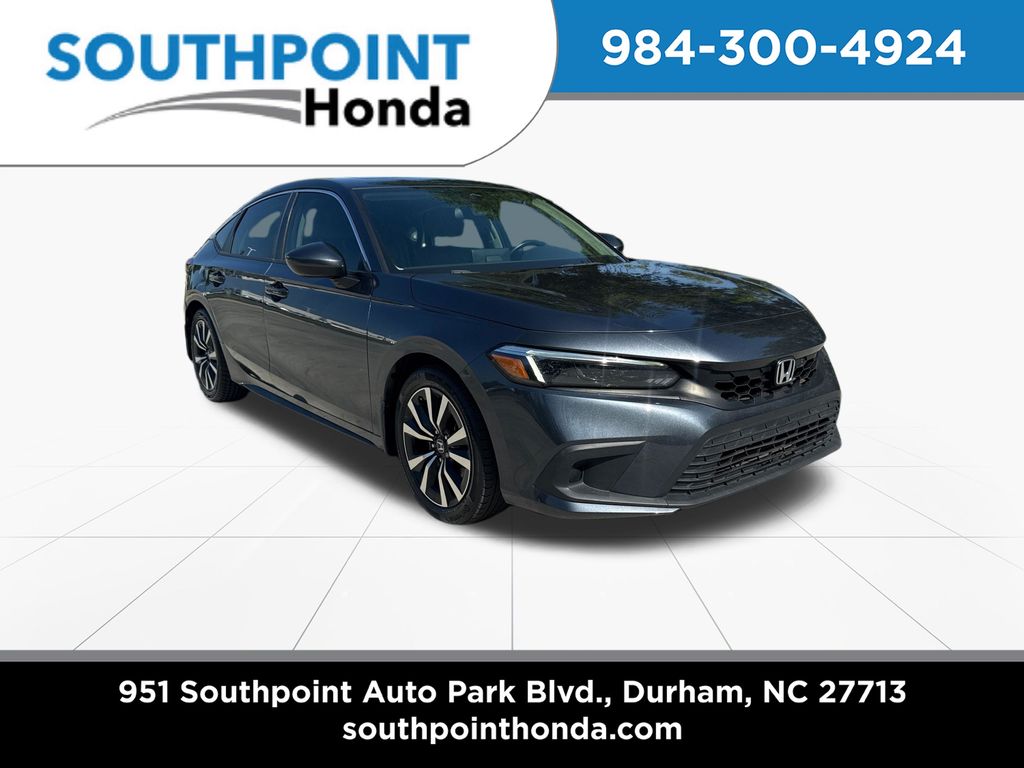 Meteorite Gray Metallic 2022 Honda Civic Hatchback Hatchback Front-Wheel Drive Continuously Variable Transmission