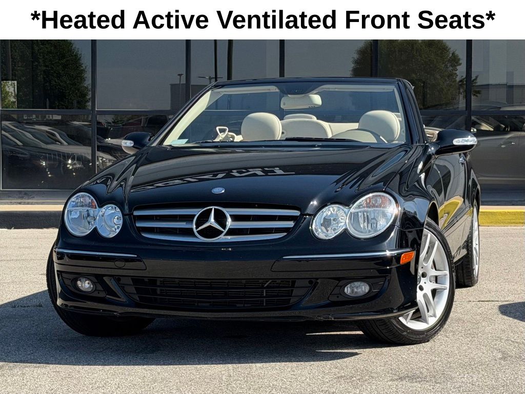 Black 2009 Mercedes-Benz CLK 350 Cabriolet Convertible Rear-Wheel Drive 7-Speed Automatic