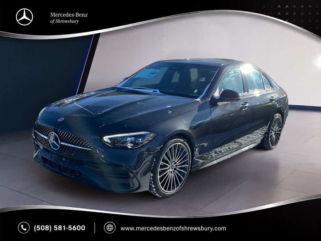 Gray (Graphite Grey Metallic) 2026 Mercedes-Benz C-Class Sedan All-Wheel Drive 9-Speed Automatic