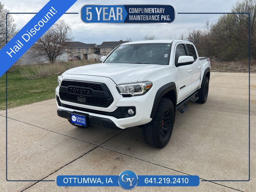 Super White 2019 Toyota Tacoma TRD Off Road Double Cab 4WD Pickup Truck Four-Wheel Drive 6-Speed Automatic