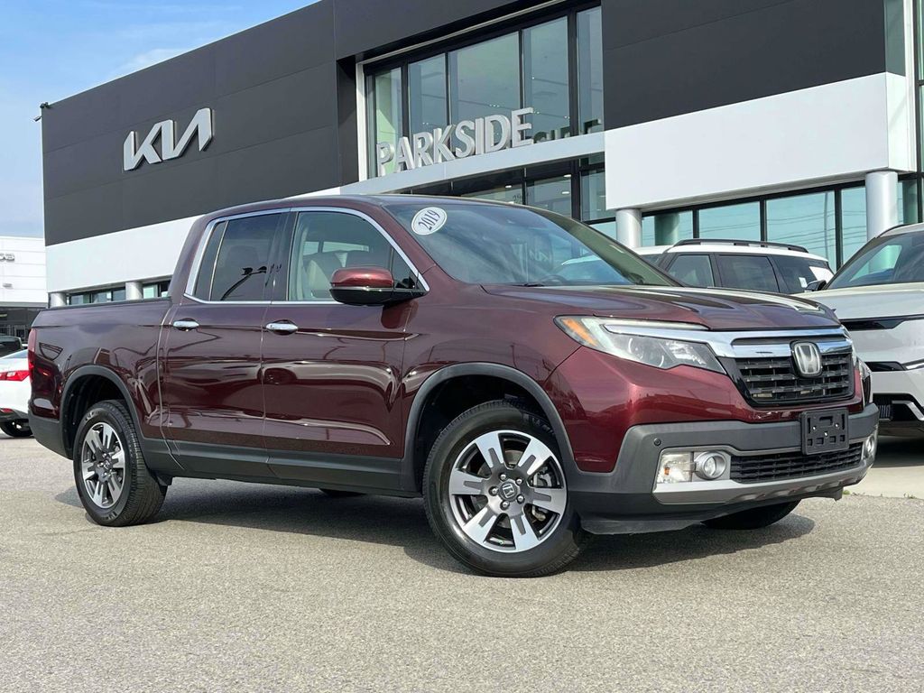 Red (Scarlet) 2019 Honda Ridgeline RTL-E AWD Pickup Truck All-Wheel Drive 6-Speed Automatic