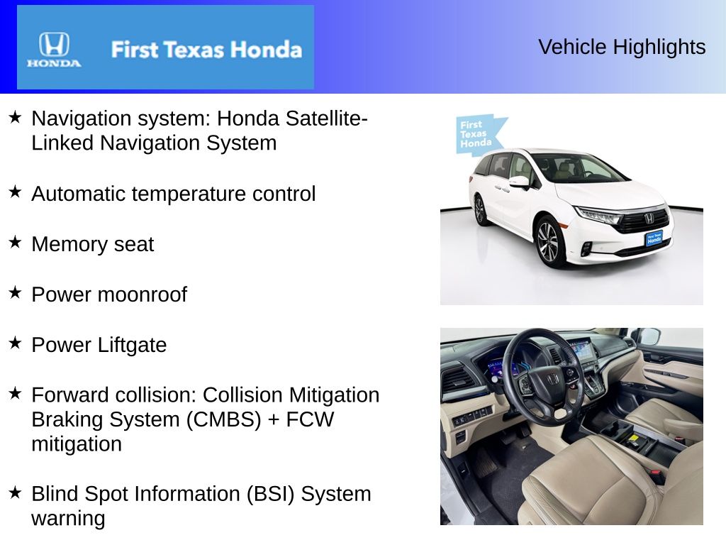Used Car 2021 Honda Odyssey  Touring For Sale Under $30,000 In Austin, Texas
