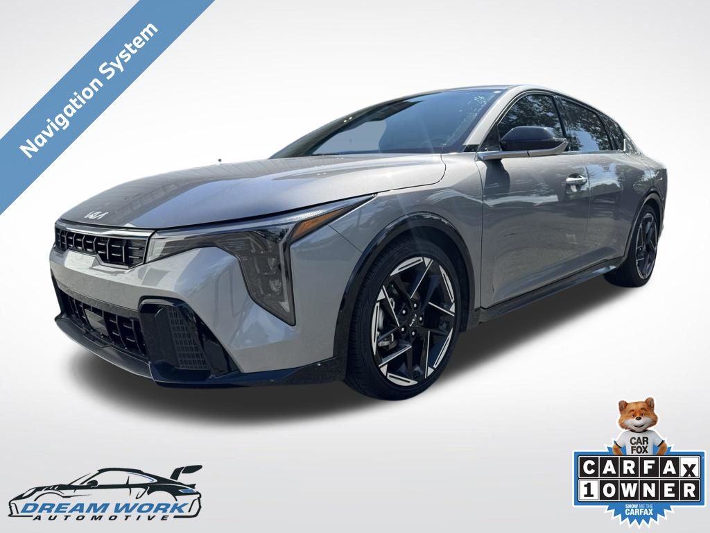 Steel Gray 2025 Kia K4 GT-Line FWD Sedan Front-Wheel Drive Continuously Variable Transmission